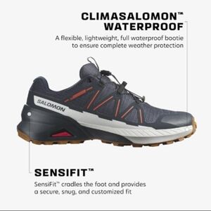 Salomon Men's Trail Runner in Dark Gray, White and Brown
